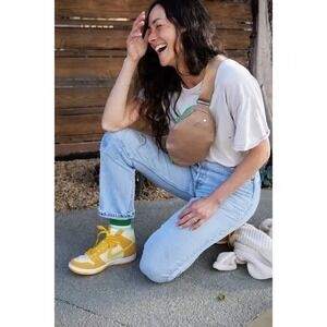 NWT STATE Florence Fanny Pack Tan Green Nylon Zip Belt Bag Crossbody, Athleisure